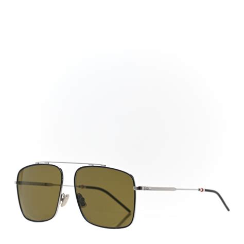 CHRISTIAN DIOR Homme 0220S Sunglasses Silver Green.